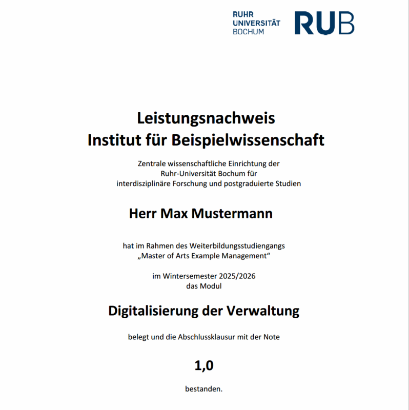 Beispiel einer PDF-Datei mit personenbezogenen Daten